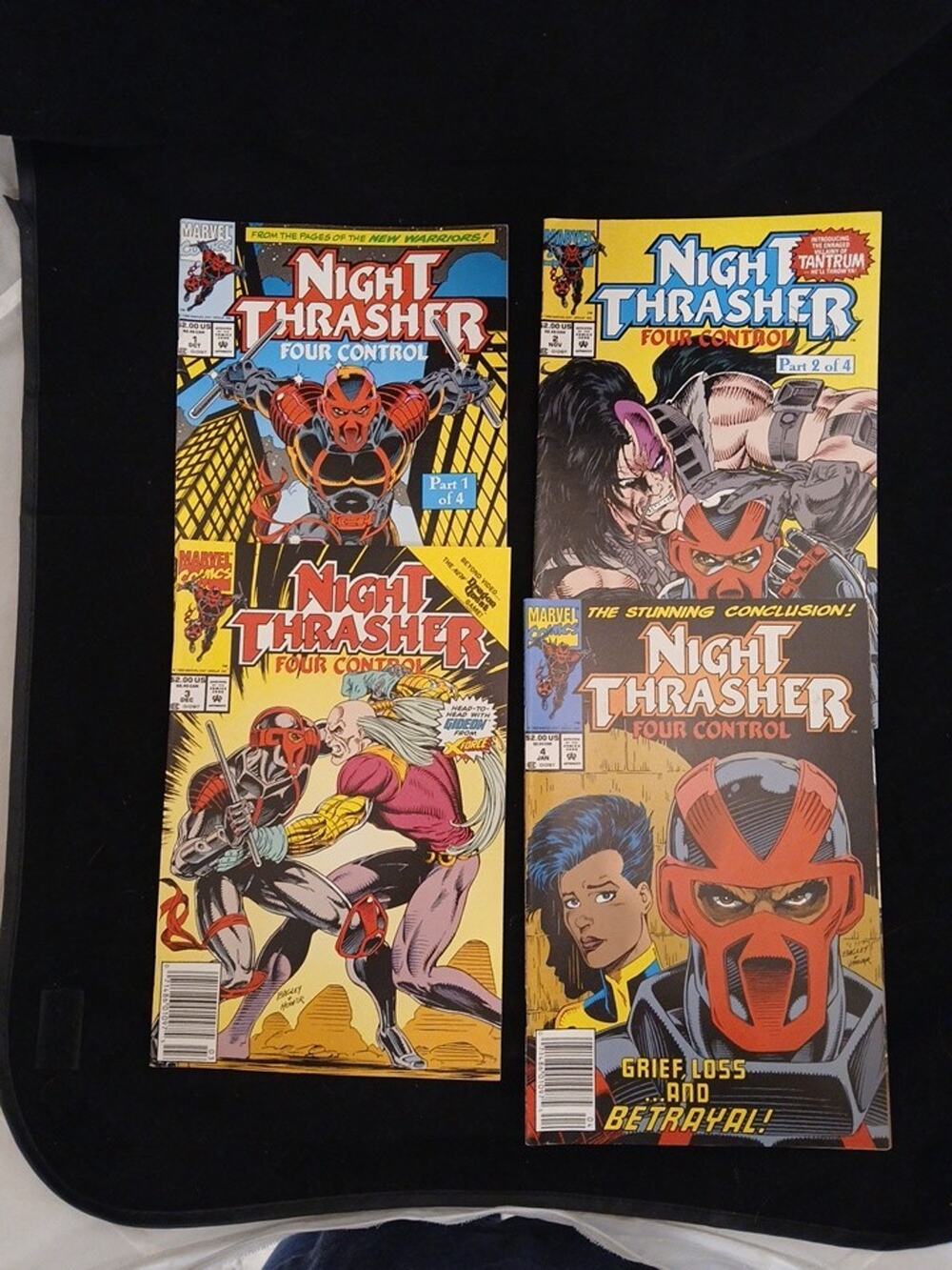 NIGHT THRASHER FOUR CONTROL #1-4 COMPLETE SET Marvel 1992 New Warriors Comic